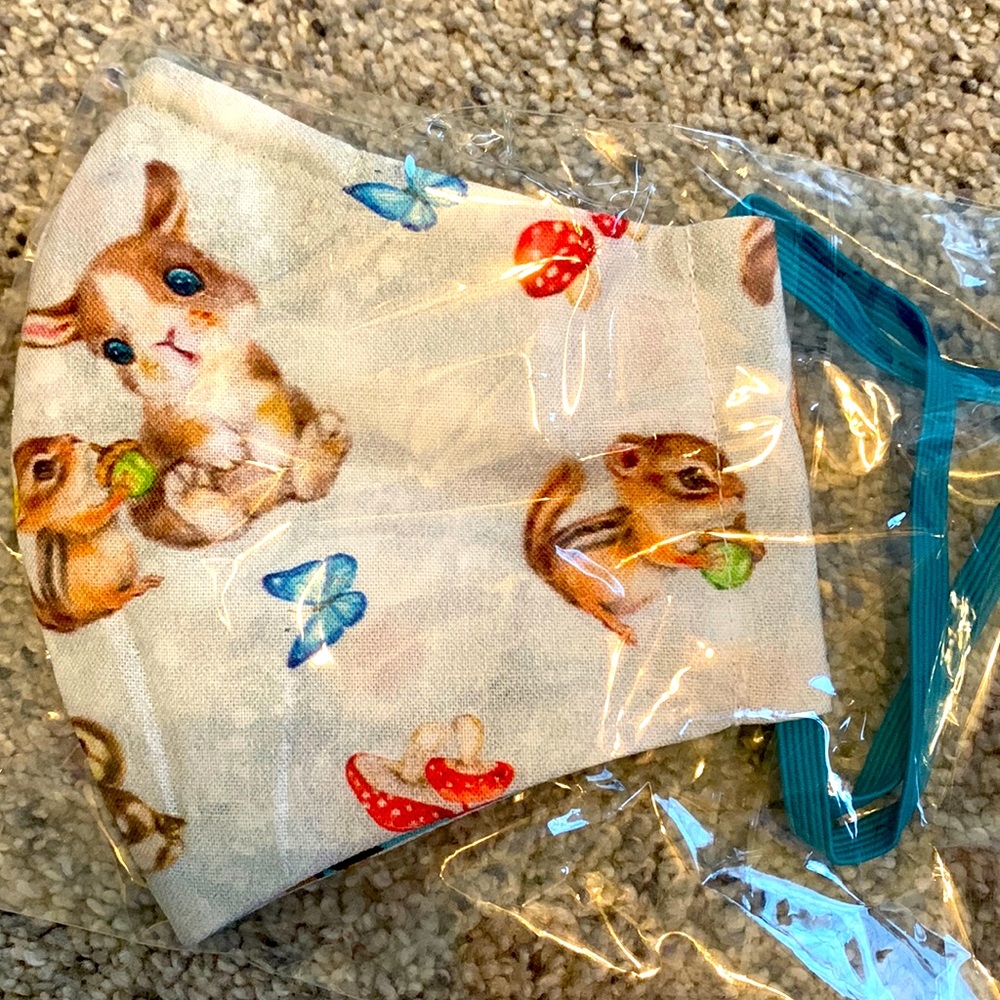 NWT Unique Spring-Themed cloth face mask 🐥🦋🐰